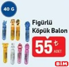 FİGÜRLÜ KÖPÜK BALON 40 G fiyat ve kampanya bilgisi